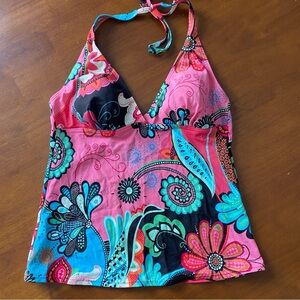 Croft & Barrow Pink Floral Swim Top